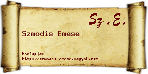 Szmodis Emese névjegykártya